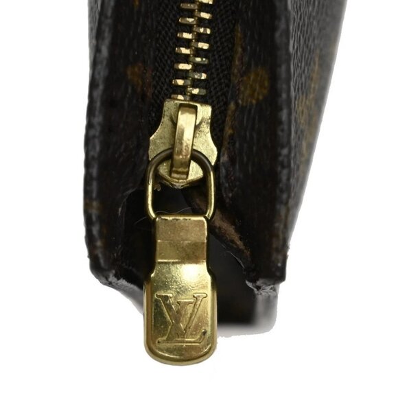 LOUIS VUITTON Logo BUCKET PM Pouch Bag Monogram Leather Brown France - Picture 13 of 15